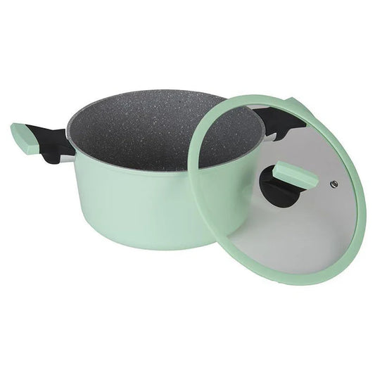 Olla Kitchenware Soho Mint 24cm con Tapa de Vidrio Antiadherente