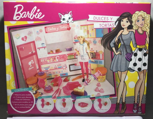 Set Masitas Moldeables Barbie – Dulces y Tortas – Juego Creativo Infantil