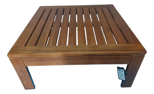 Mesa de Centro Cuadrada de Madera Acacia 63×63×28 cm – Just Home Collection