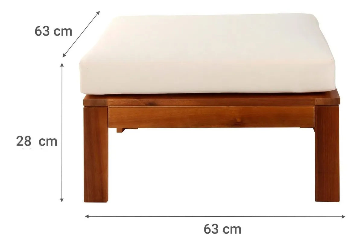 Mesa de Centro Cuadrada de Madera Acacia 63×63×28 cm – Just Home Collection