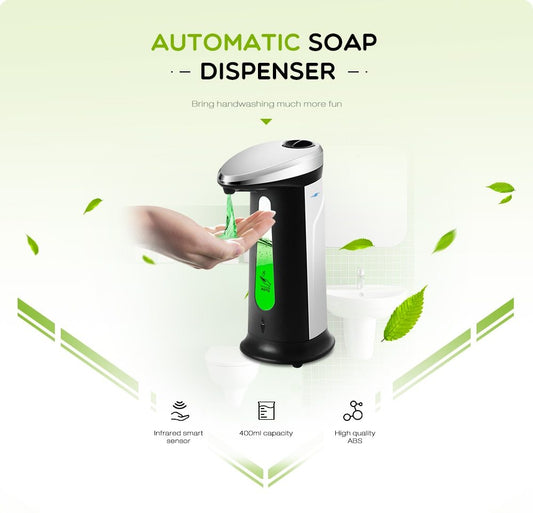 Dispensador automático de jabón líquido de 400Ml con sensor inteligente