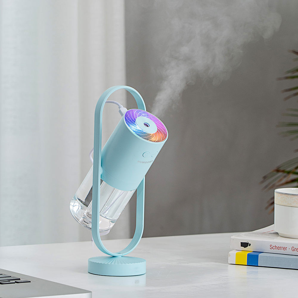Humidificador Portátil de 200 ml con Luz LED Colorida – Recargable por USB