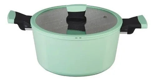 Olla Kitchenware Soho Mint 24cm con Tapa de Vidrio Antiadherente