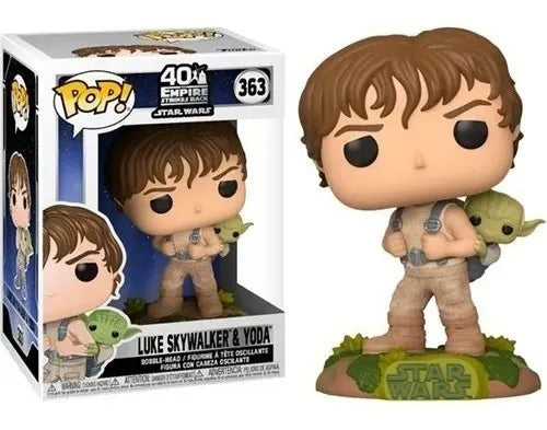 Funko Pop Star Wars (363) – Luke Skywalker y Yoda | Coleccionable Oficial