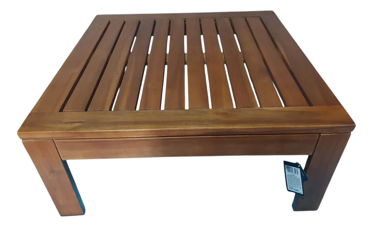 Mesa de Centro Cuadrada de Madera Acacia 63×63×28 cm – Just Home Collection