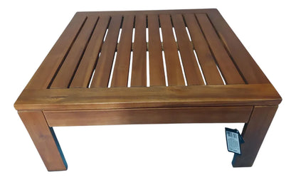 Mesa de Centro Cuadrada de Madera Acacia 63×63×28 cm – Just Home Collection