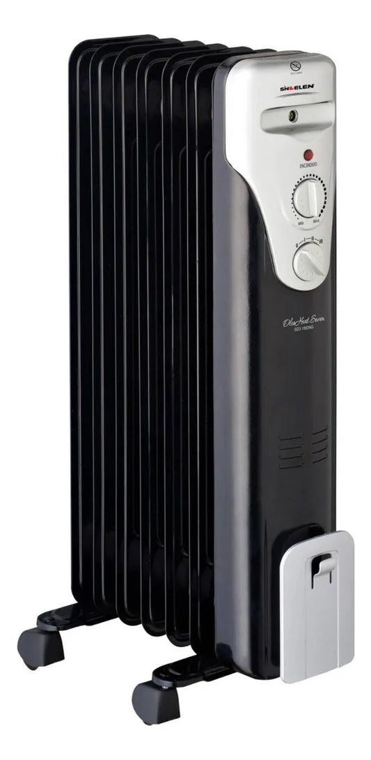 Calefactor Sindelen Oleoeléctrico Heat Seven Negro 1500W 3 Niveles